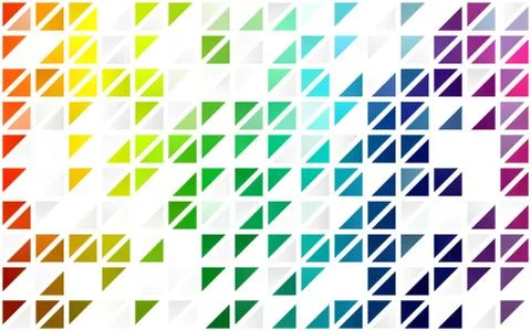 Light Multicolor, Rainbow vector seamless pattern in polygonal style. 스톡 일러스트