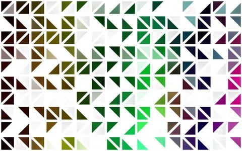Light Multicolor, Rainbow vector seamless texture in triangular style. 스톡 일러스트