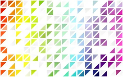 Light Multicolor, Rainbow vector seamless texture in triangular style. Illustrazione stock