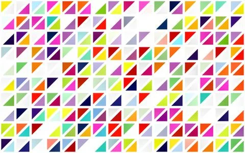 Light Multicolor, Rainbow vector seamless texture in triangular style. 스톡 일러스트