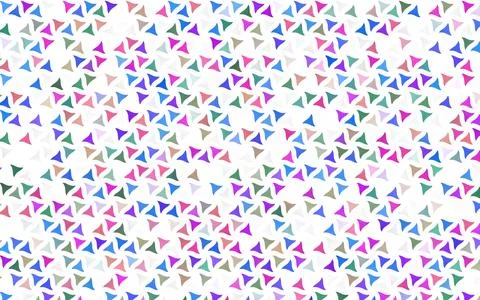 Light Multicolor, Rainbow vector seamless background with triangles. Stock Illustration