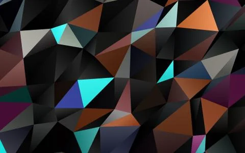 Light Multicolor, Rainbow vector shining triangular template. Illustrazione stock