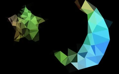 Light Multicolor, Rainbow vector shining triangular pattern. Stock Illustration