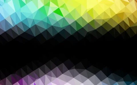 Light Multicolor, Rainbow vector shining triangular pattern. Illustrazione stock
