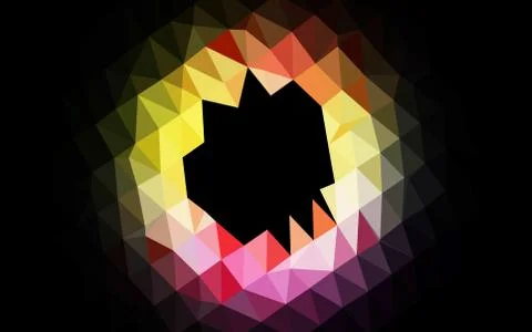 Light Multicolor, Rainbow vector shining triangular template. Illustrazione stock