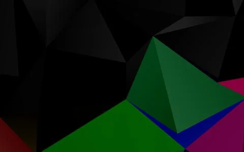 Light Multicolor, Rainbow vector shining triangular pattern. Illustrazione stock