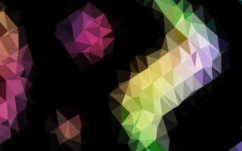 Light Multicolor, Rainbow vector shining triangular template. Stockillustratie