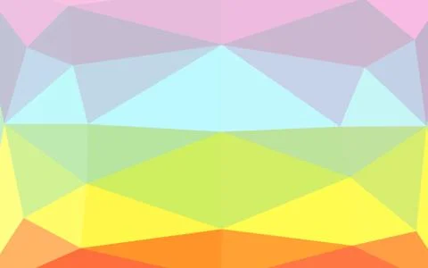 Light Multicolor, Rainbow vector shining triangular background. Ilustração Stock