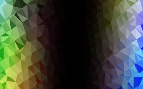 Light Multicolor, Rainbow vector shining triangular template. 스톡 일러스트