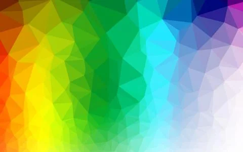 Light Multicolor, Rainbow vector shining triangular pattern. Stock Illustration
