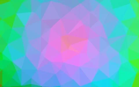 Light Multicolor, Rainbow vector shining triangular pattern. Stock Illustration