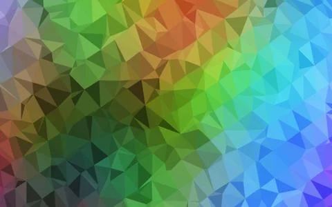 Light Multicolor, Rainbow vector shining triangular pattern. Stock Illustration