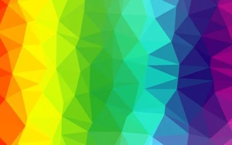 Light Multicolor, Rainbow vector shining triangular pattern. Illustrazione stock