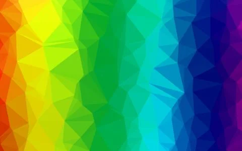 Light Multicolor, Rainbow vector shining triangular pattern. Stock Illustration