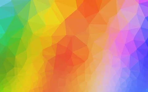Light Multicolor, Rainbow vector shining triangular background. 스톡 일러스트