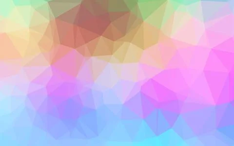 Light Multicolor, Rainbow vector shining triangular pattern. Illustrazione stock