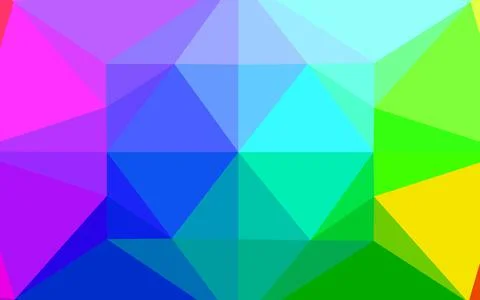 Light Multicolor, Rainbow vector shining hexagonal pattern. Stock Illustration