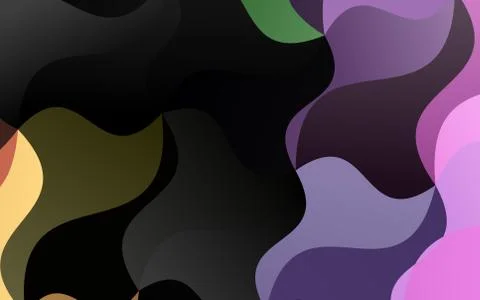 Light Multicolor, Rainbow vector template with bubble shapes. Stock Illustration