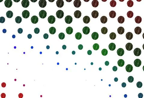 Light multicolor, rainbow vector template with circles. Stock-Illustration