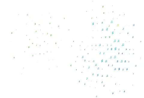 Light Multicolor, Rainbow vector template with musical symbols. Stock Illustration