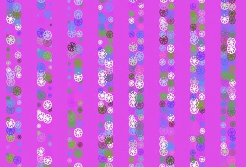 Light Multicolor, Rainbow vector template with ice snowflakes. Stock Illustration