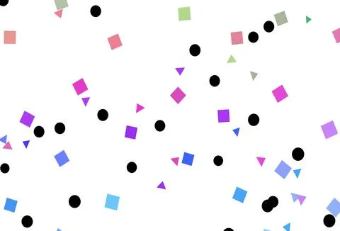 Light Multicolor, Rainbow vector template with crystals, circles, squares. Illustrazione stock