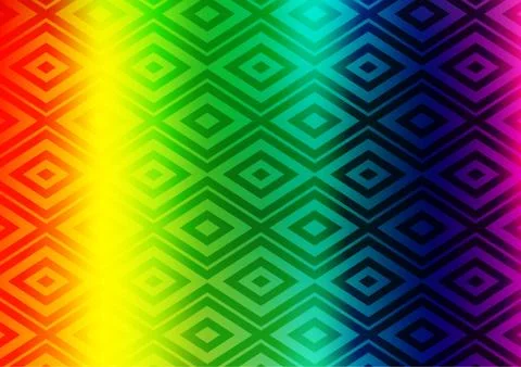 Light Multicolor, Rainbow vector texture with lines, rhombuses. Illustrazione stock