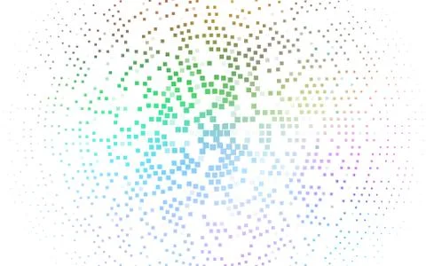 Light Multicolor, Rainbow vector texture in rectangular style. Stock Illustration