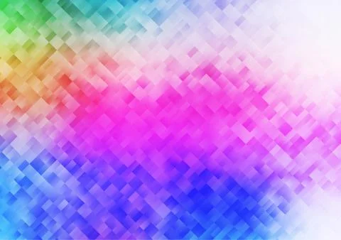 Light Multicolor, Rainbow vector texture in rectangular style. Stock Illustration