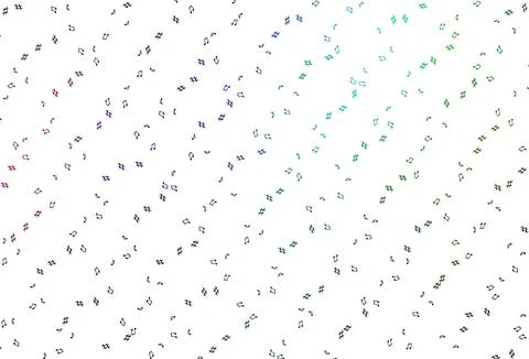 Light Multicolor, Rainbow vector texture with musical notes. Stock Illustration