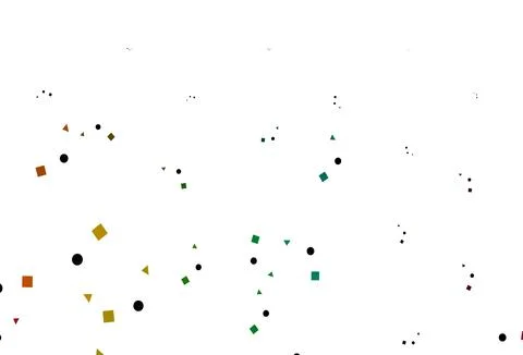 Light Multicolor, Rainbow vector texture in poly style with circles, cubes. Stock Illustration