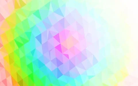 Light Multicolor, Rainbow vector triangle mosaic texture. Stock Illustration
