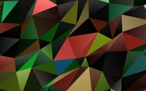 Light Multicolor, Rainbow vector triangle mosaic cover. Illustrazione stock