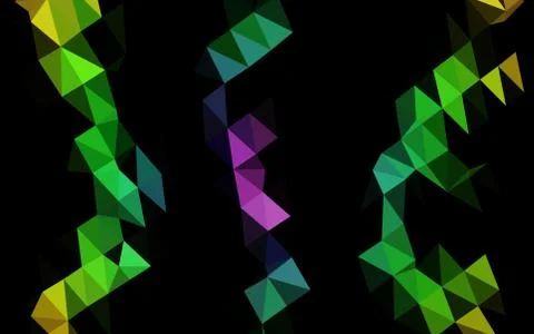 Light Multicolor, Rainbow vector triangle mosaic cover. Stock Illustration