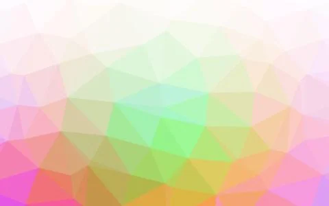 Light Multicolor, Rainbow vector triangle mosaic template. Stock Illustration