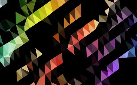 Light Multicolor, Rainbow vector triangle mosaic texture. Illustrazione stock