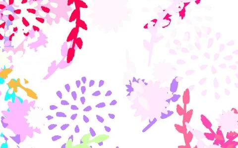 Light Multicolor vector abstract pattern with flowers, roses. Stock Illustration