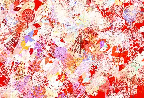 Light Multicolor vector abstract pattern with trees, branches. 库存插图