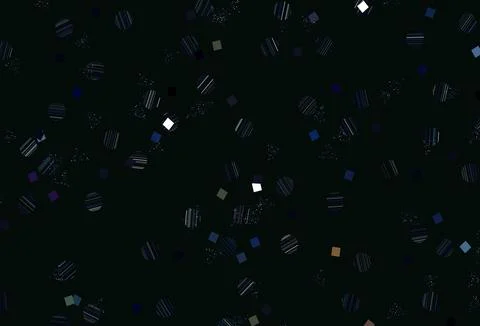 Light Multicolor vector backdrop with lines, circles, rhombus. Illustrazione stock