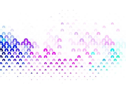 Light Multicolor vector backdrop with rainbows, clouds. Stock Illustration