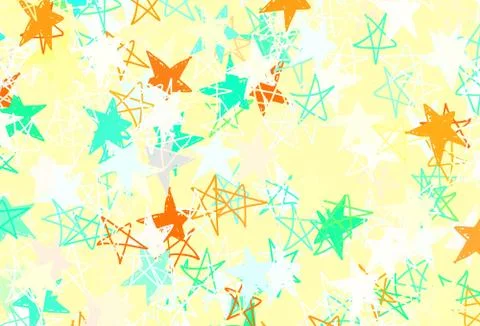 Light Multicolor vector backdrop with small and big stars. Stock Illustration
