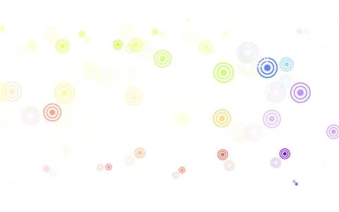 Light Multicolor vector background with bubbles. 스톡 일러스트