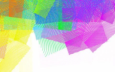 Light Multicolor vector background with curved lines. Stock Illustration