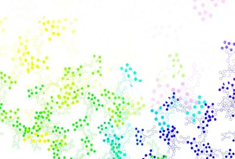 Light Multicolor vector background with forms of artificial intelligence. イラスト素材