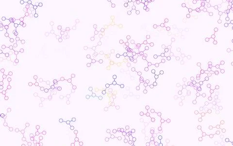Light Multicolor vector background with forms of artificial intelligence. Stockillustratie