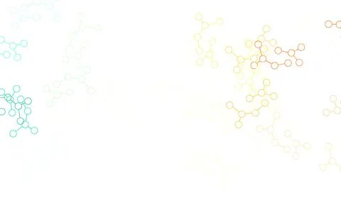 Light Multicolor vector background with forms of artificial intelligence. Illustrazione stock