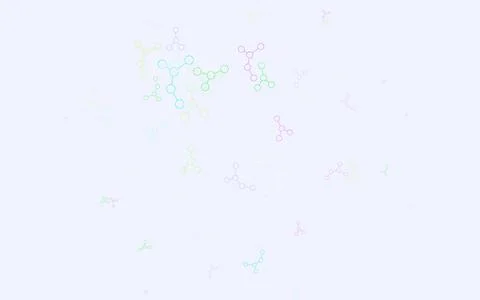 Light Multicolor vector background with forms of artificial intelligence. Stock Illustration