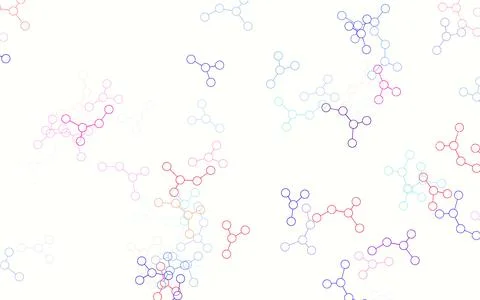 Light Multicolor vector background with forms of artificial intelligence. 스톡 일러스트