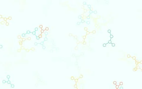 Light Multicolor vector background with forms of artificial intelligence. Illustrazione stock