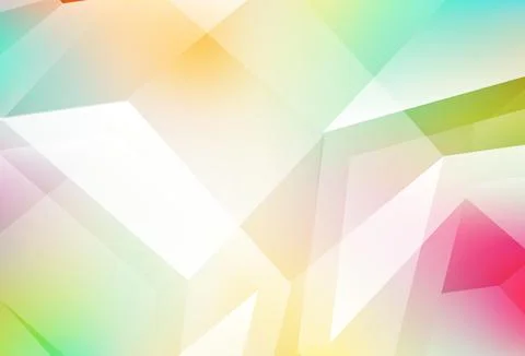 Light Multicolor vector background with set of hexagons. Stock Illustration